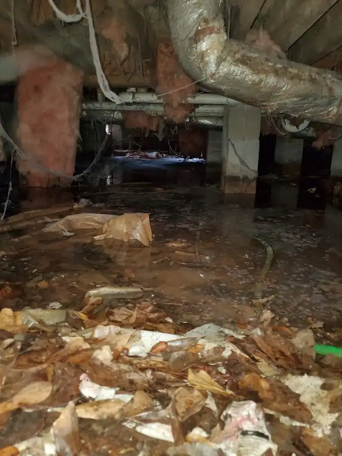 Crawl space flood assessment for Commercial Water Damage Restoration in Radnor